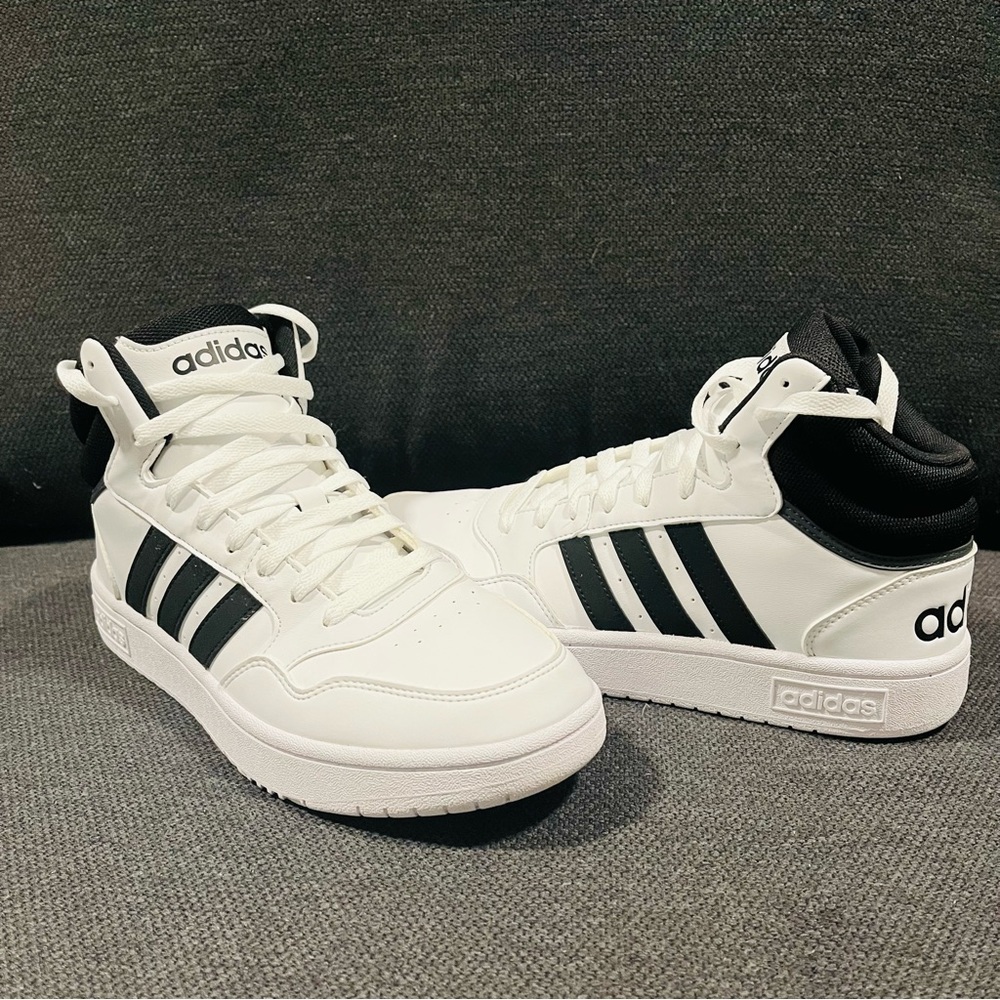 Adidas Hoops 3.0 Classic Vintage Shoes Size 9 Mens Black White